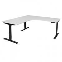 vertilift height adjustable worstation 1800 x 1800 x 700 -white top with black frame - preset controller